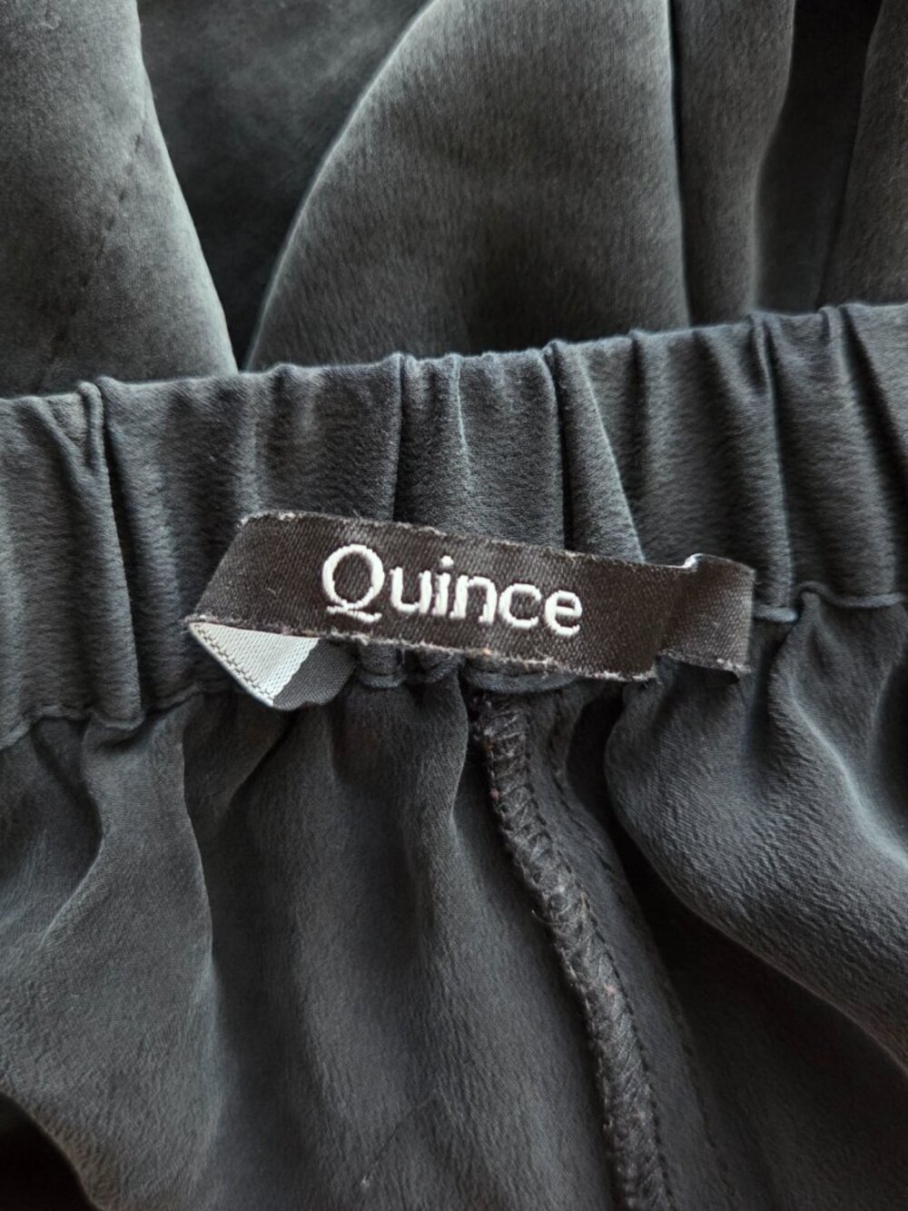 Quince Washable 100% Silk Pajama Pants Size S Black Breezy Flowy Sustainable - Picture 9 of 12